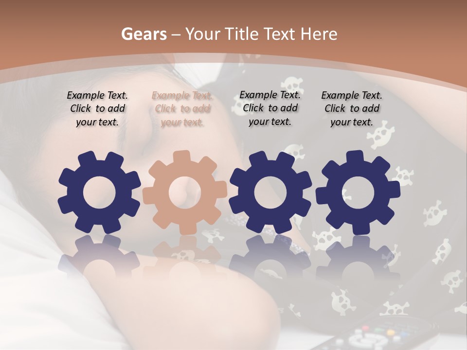 A Woman Sleeping On A Bed With Her Eyes Closed PowerPoint Template