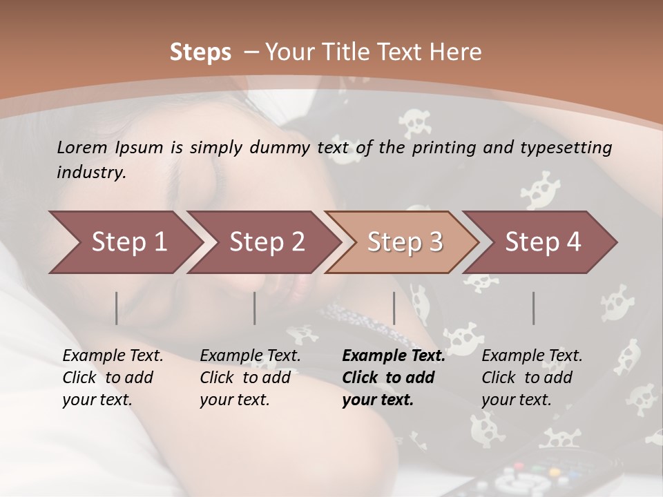 A Woman Sleeping On A Bed With Her Eyes Closed PowerPoint Template