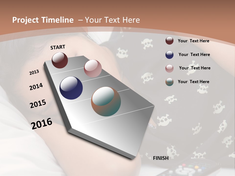 A Woman Sleeping On A Bed With Her Eyes Closed PowerPoint Template