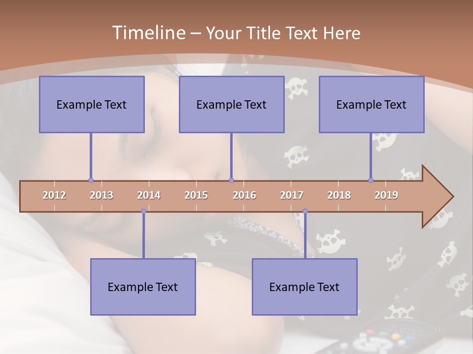 A Woman Sleeping On A Bed With Her Eyes Closed PowerPoint Template
