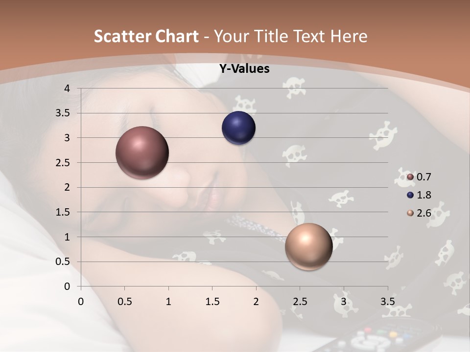 A Woman Sleeping On A Bed With Her Eyes Closed PowerPoint Template