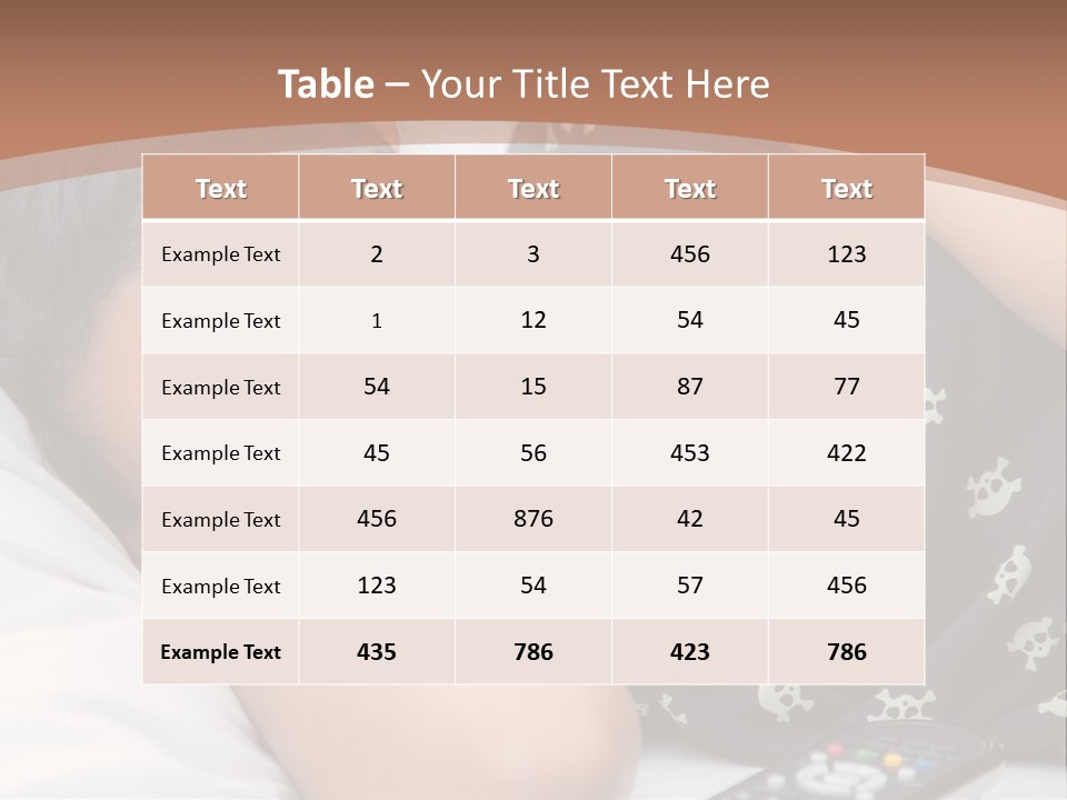 A Woman Sleeping On A Bed With Her Eyes Closed PowerPoint Template