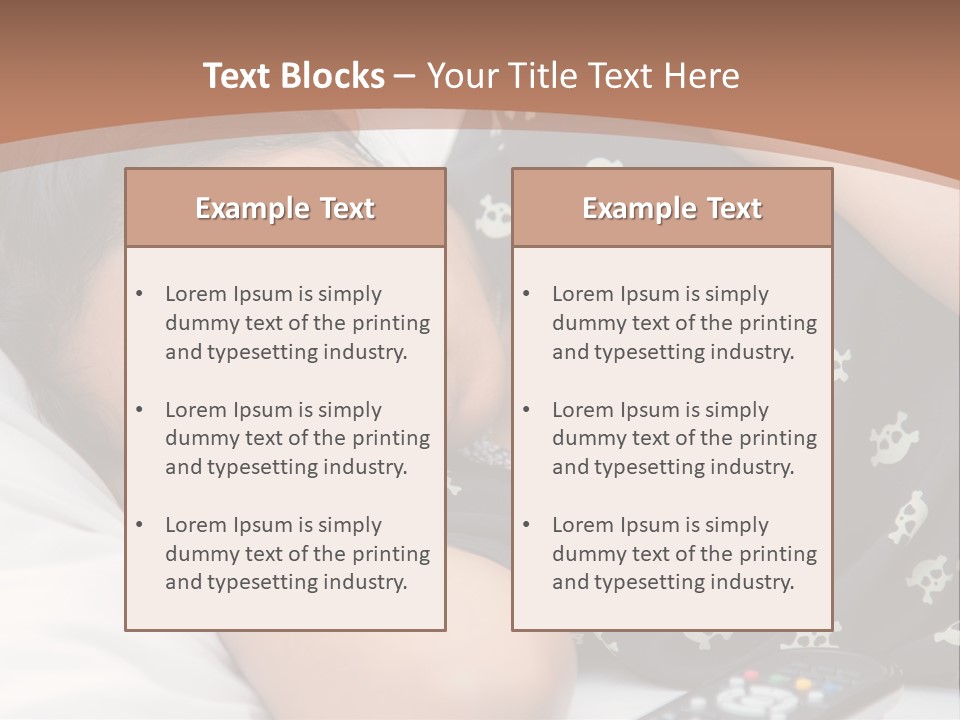 A Woman Sleeping On A Bed With Her Eyes Closed PowerPoint Template