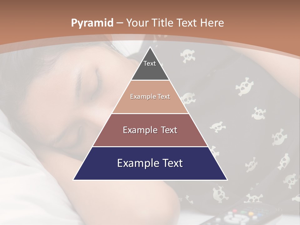 A Woman Sleeping On A Bed With Her Eyes Closed PowerPoint Template