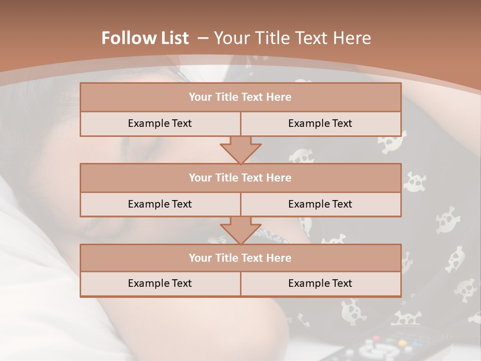 A Woman Sleeping On A Bed With Her Eyes Closed PowerPoint Template