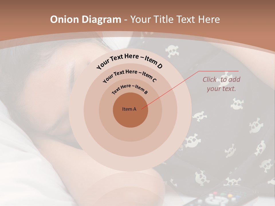 A Woman Sleeping On A Bed With Her Eyes Closed PowerPoint Template