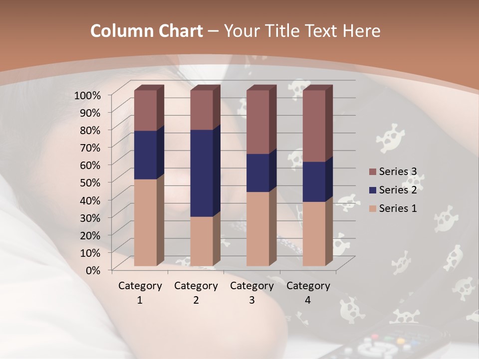 A Woman Sleeping On A Bed With Her Eyes Closed PowerPoint Template
