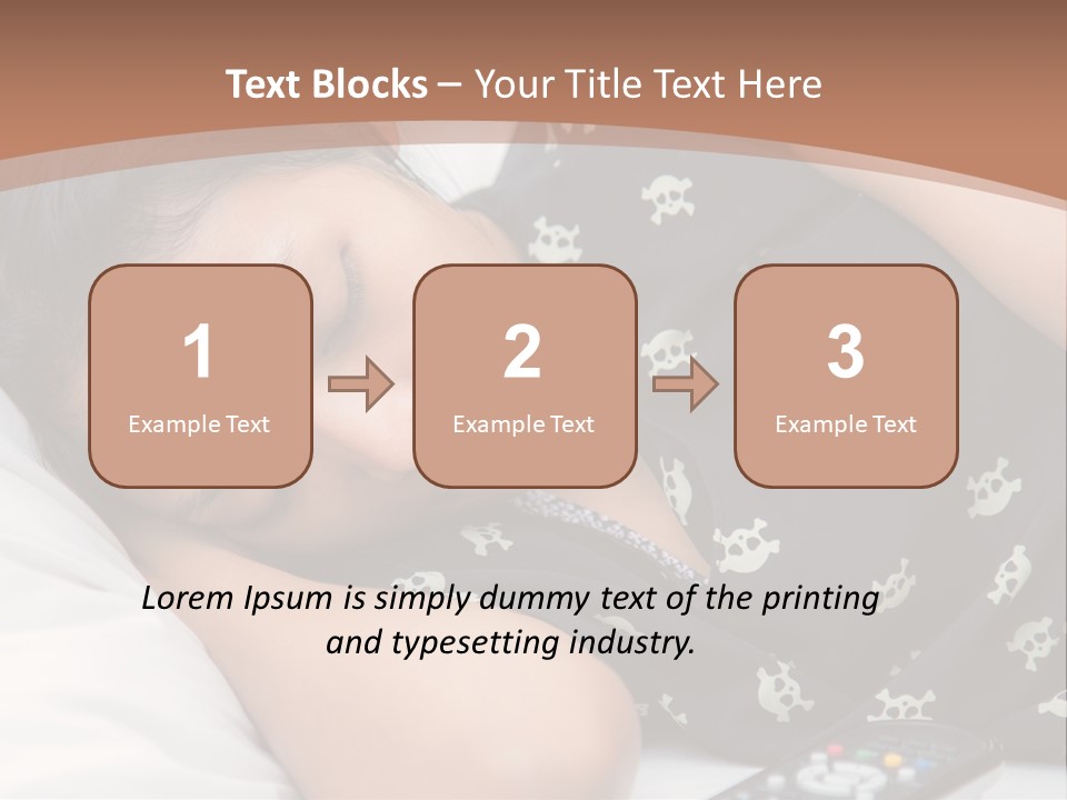 A Woman Sleeping On A Bed With Her Eyes Closed PowerPoint Template