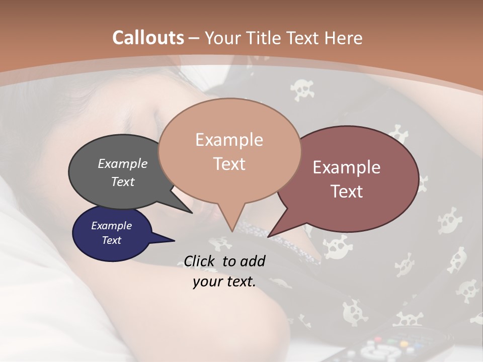 A Woman Sleeping On A Bed With Her Eyes Closed PowerPoint Template