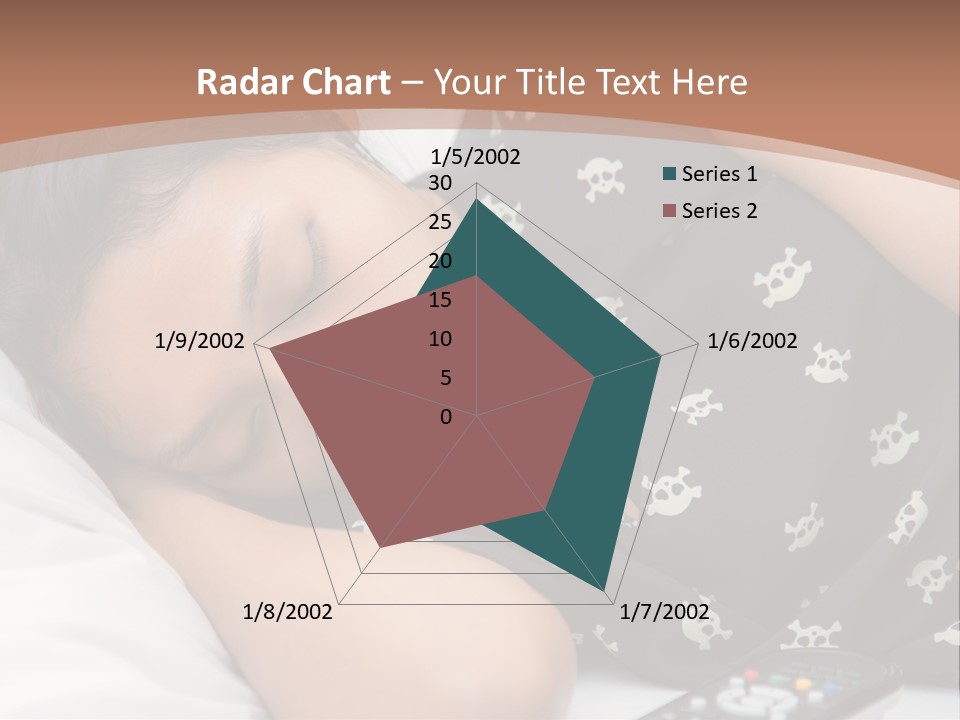 A Woman Sleeping On A Bed With Her Eyes Closed PowerPoint Template