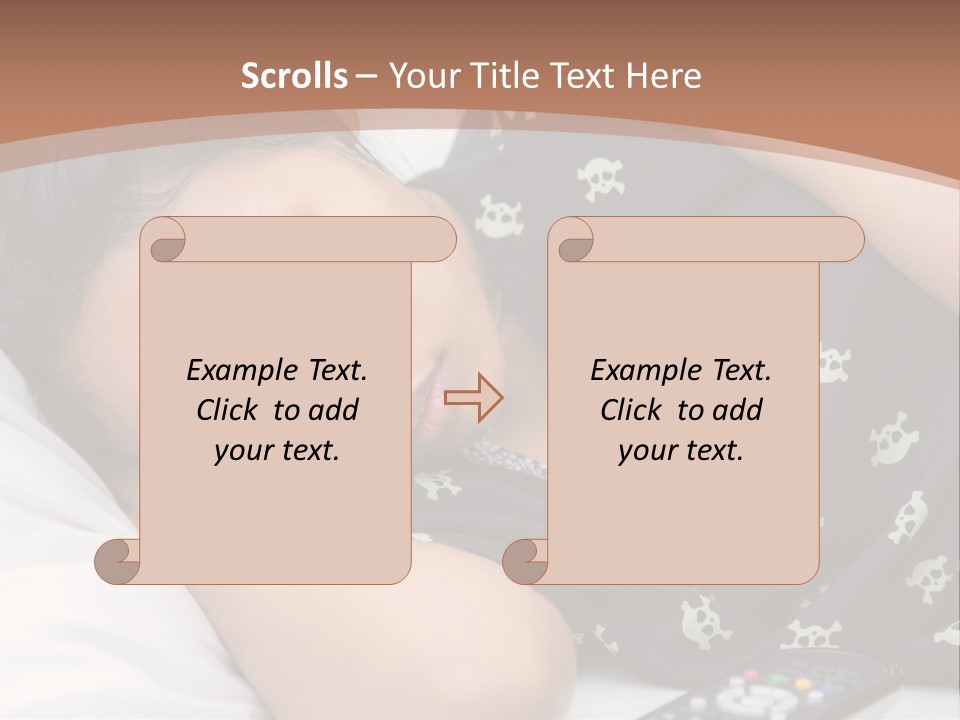 A Woman Sleeping On A Bed With Her Eyes Closed PowerPoint Template