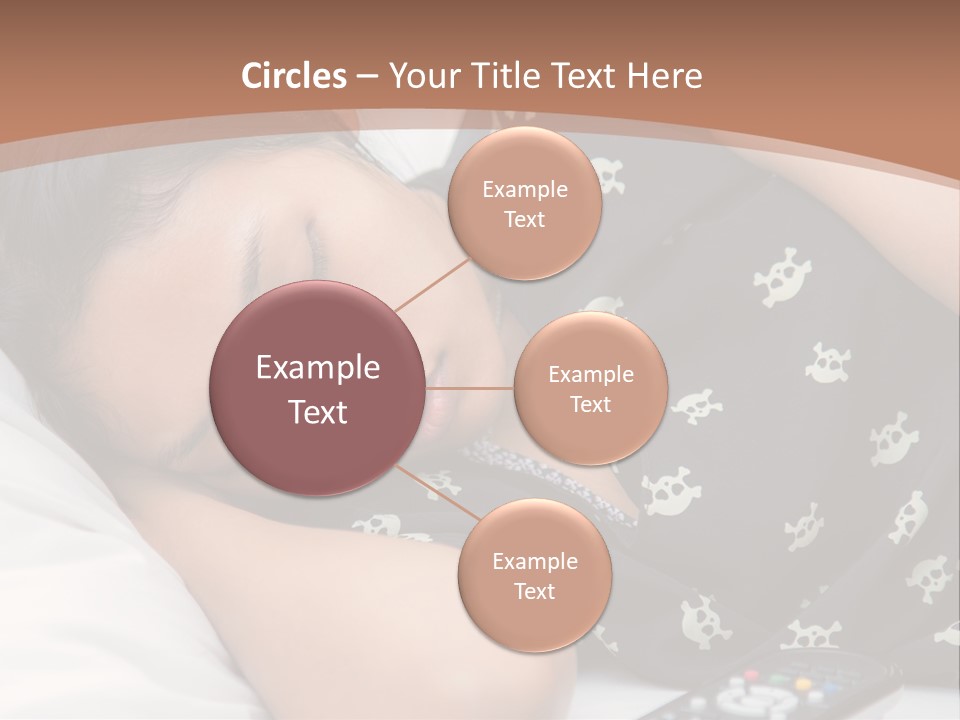 A Woman Sleeping On A Bed With Her Eyes Closed PowerPoint Template