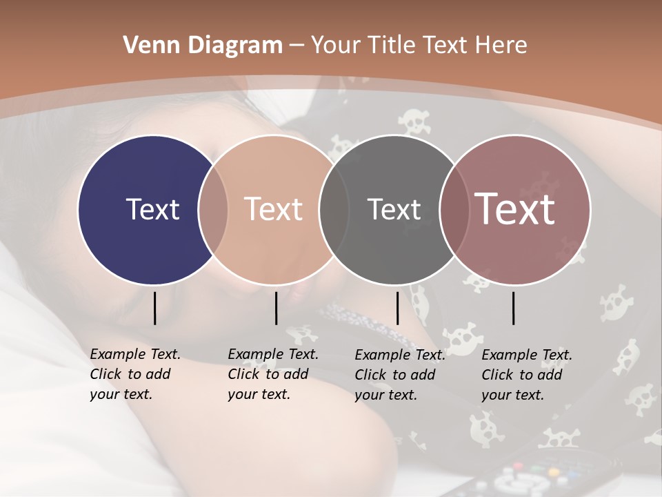 A Woman Sleeping On A Bed With Her Eyes Closed PowerPoint Template