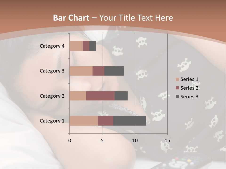 A Woman Sleeping On A Bed With Her Eyes Closed PowerPoint Template