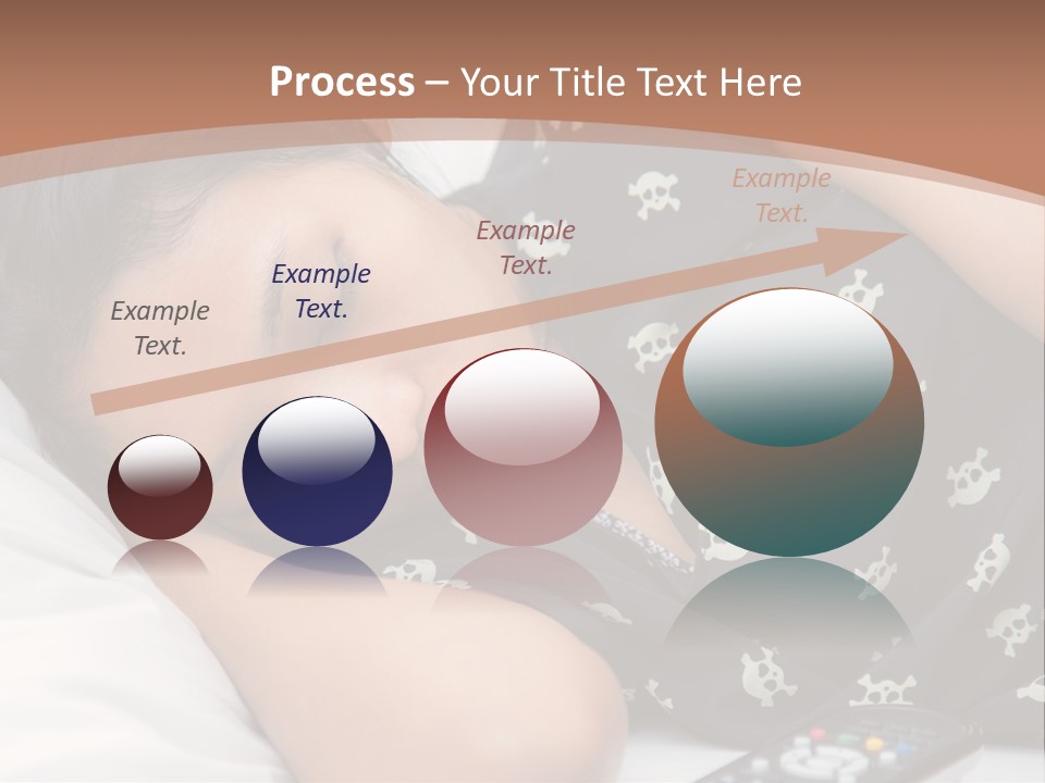 A Woman Sleeping On A Bed With Her Eyes Closed PowerPoint Template