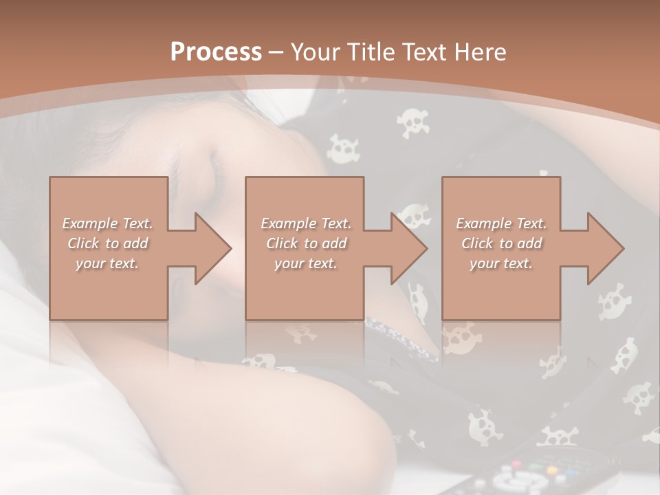 A Woman Sleeping On A Bed With Her Eyes Closed PowerPoint Template