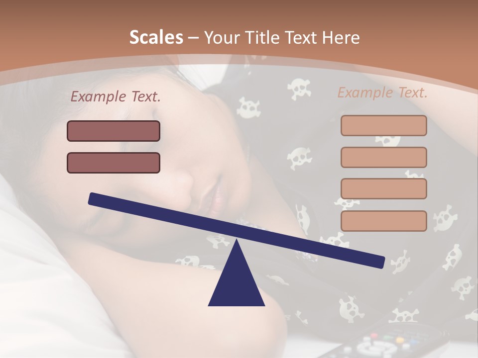 A Woman Sleeping On A Bed With Her Eyes Closed PowerPoint Template