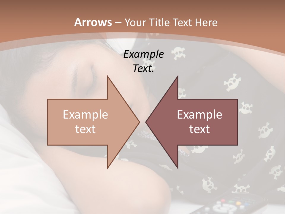 A Woman Sleeping On A Bed With Her Eyes Closed PowerPoint Template