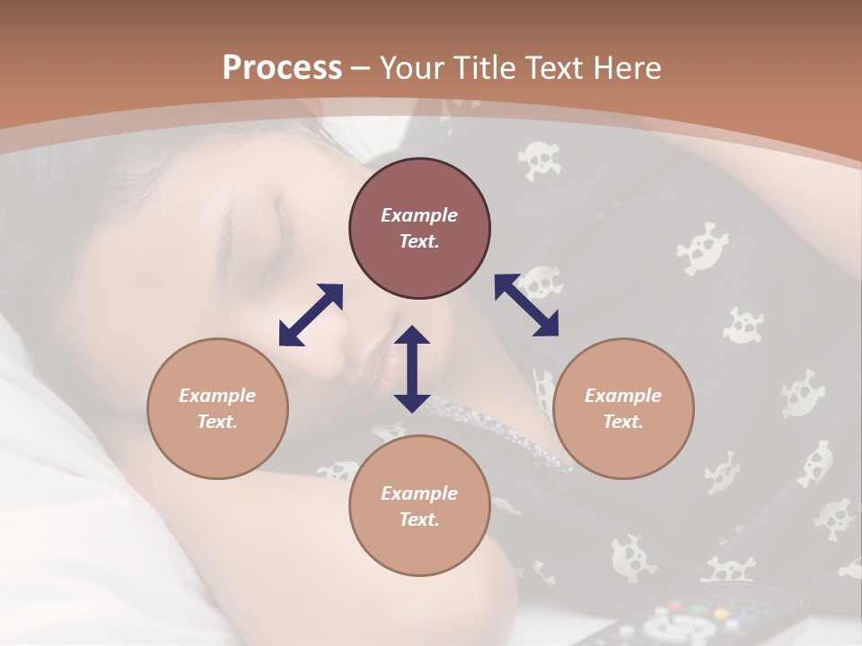 A Woman Sleeping On A Bed With Her Eyes Closed PowerPoint Template