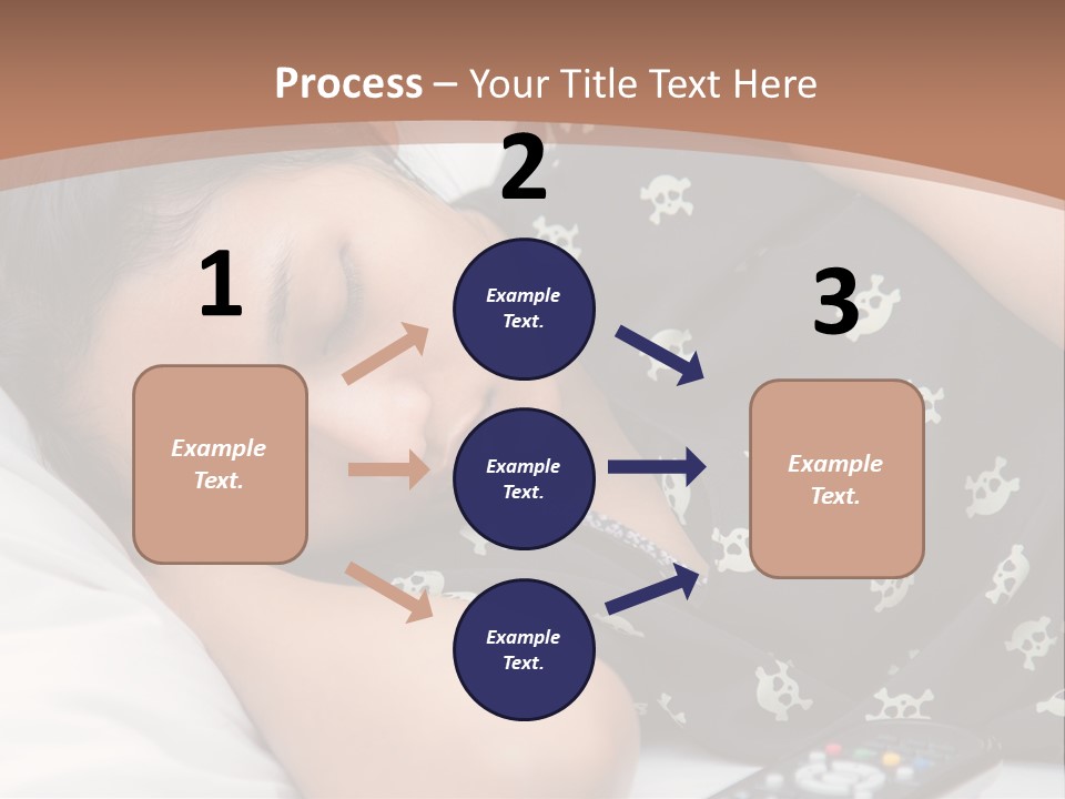 A Woman Sleeping On A Bed With Her Eyes Closed PowerPoint Template