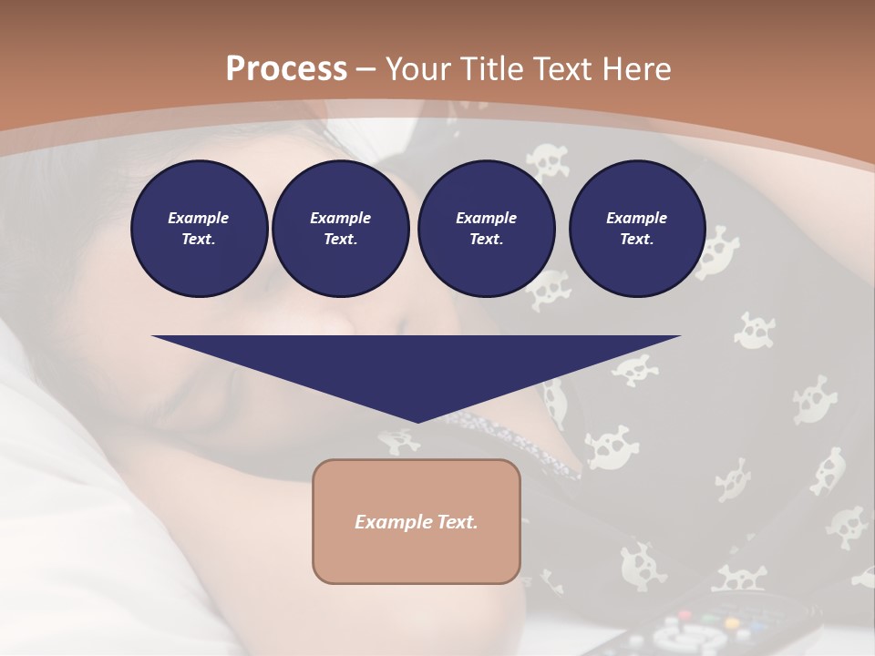 A Woman Sleeping On A Bed With Her Eyes Closed PowerPoint Template