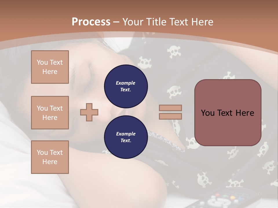 A Woman Sleeping On A Bed With Her Eyes Closed PowerPoint Template