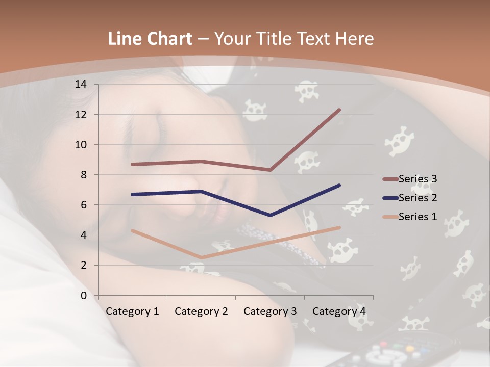 A Woman Sleeping On A Bed With Her Eyes Closed PowerPoint Template