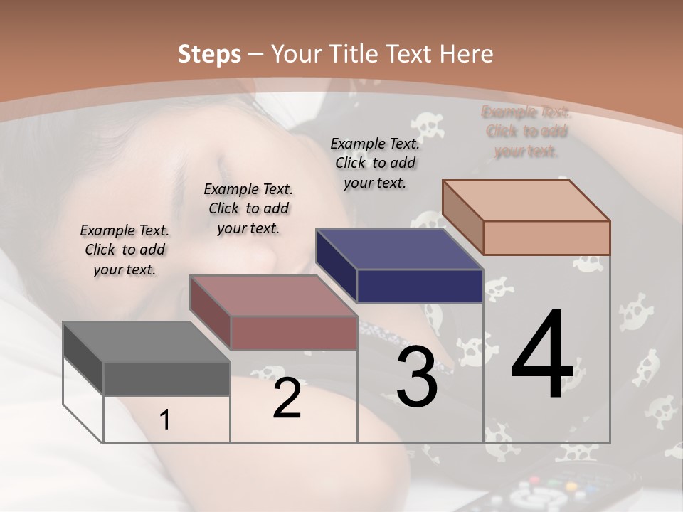 A Woman Sleeping On A Bed With Her Eyes Closed PowerPoint Template