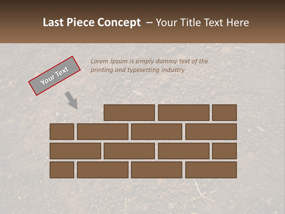 A Picture Of A Dirt Field With A Name Of Presentation PowerPoint Template