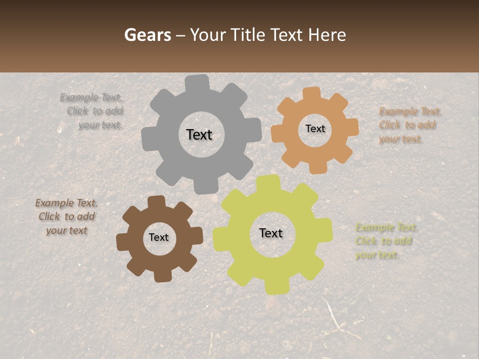 A Picture Of A Dirt Field With A Name Of Presentation PowerPoint Template