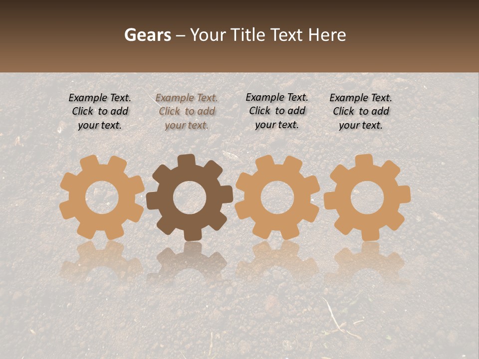 A Picture Of A Dirt Field With A Name Of Presentation PowerPoint Template