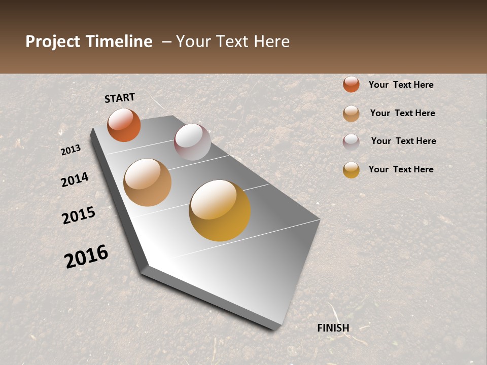 A Picture Of A Dirt Field With A Name Of Presentation PowerPoint Template