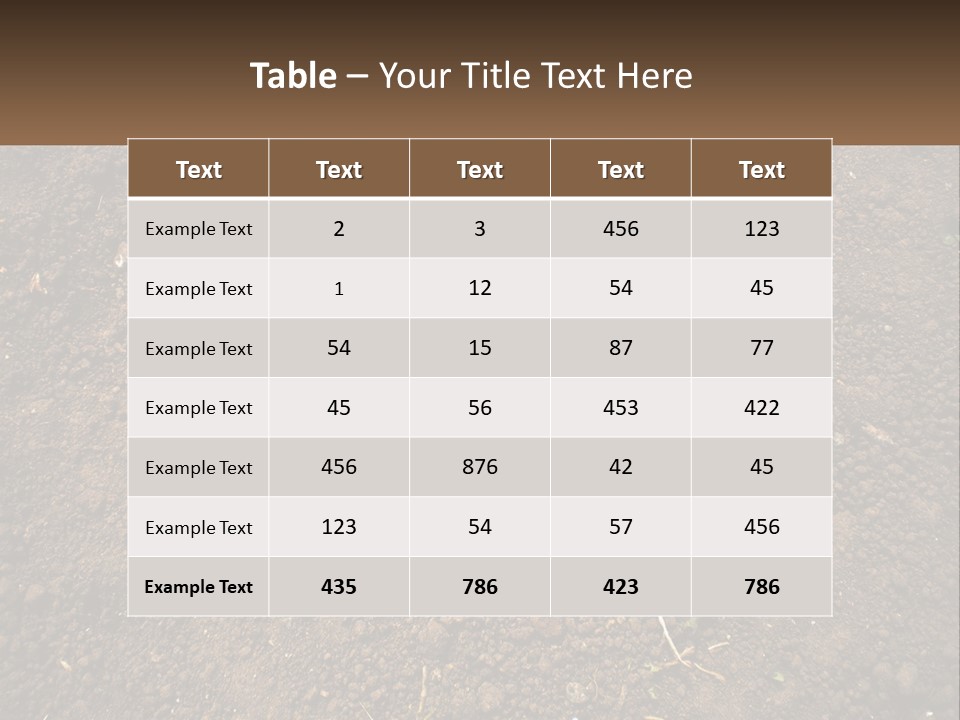 A Picture Of A Dirt Field With A Name Of Presentation PowerPoint Template