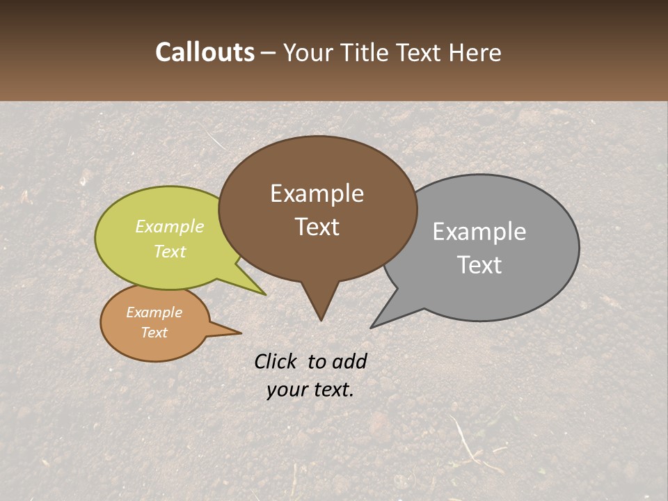 A Picture Of A Dirt Field With A Name Of Presentation PowerPoint Template