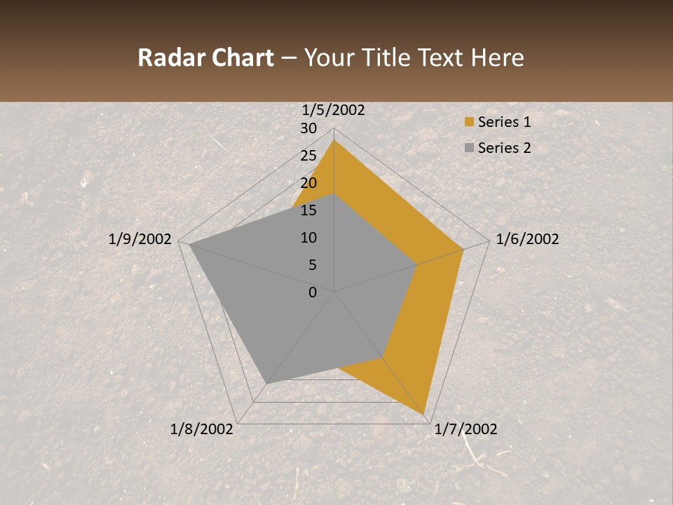 A Picture Of A Dirt Field With A Name Of Presentation PowerPoint Template