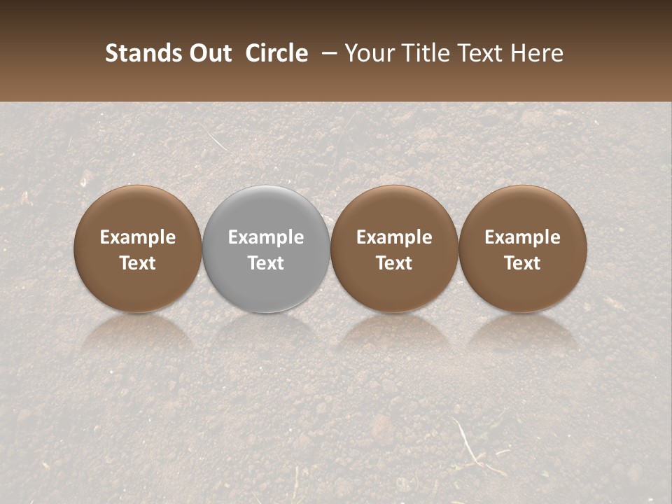 A Picture Of A Dirt Field With A Name Of Presentation PowerPoint Template