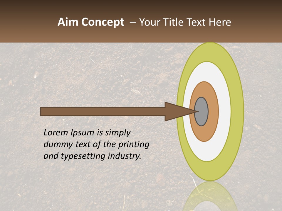 A Picture Of A Dirt Field With A Name Of Presentation PowerPoint Template