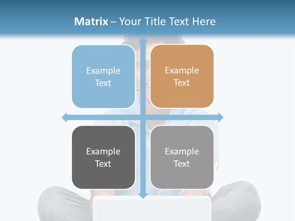 A Man Sitting On The Floor With A Laptop PowerPoint Template