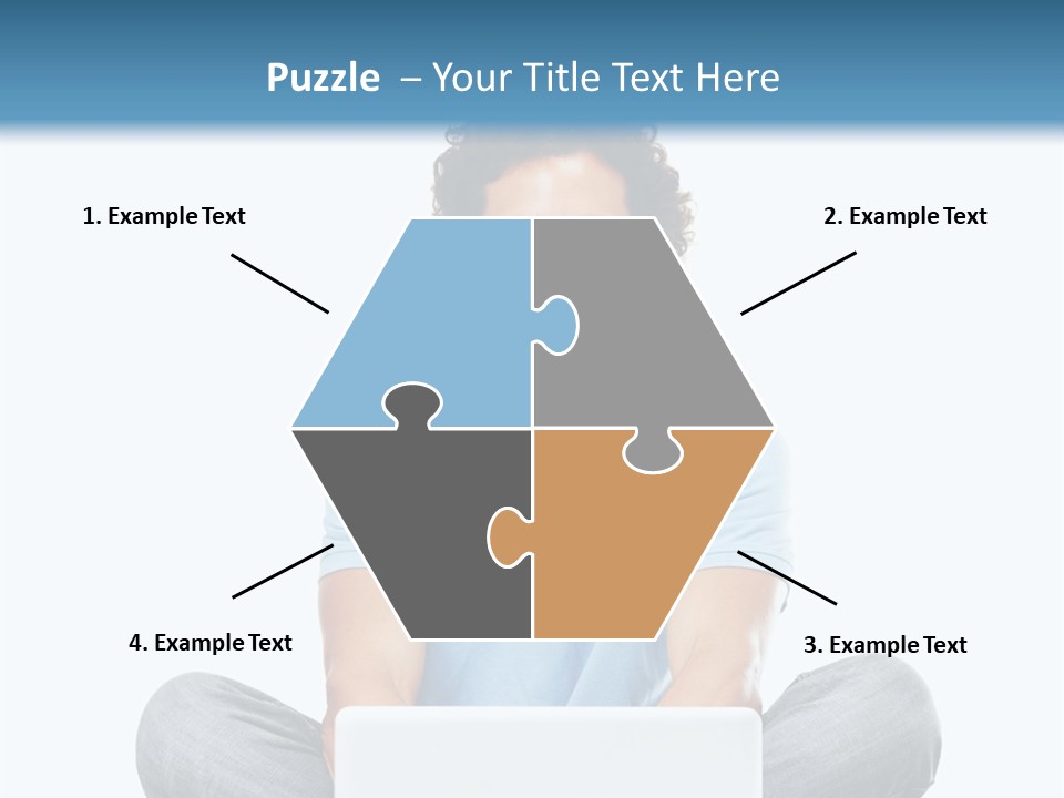 A Man Sitting On The Floor With A Laptop PowerPoint Template