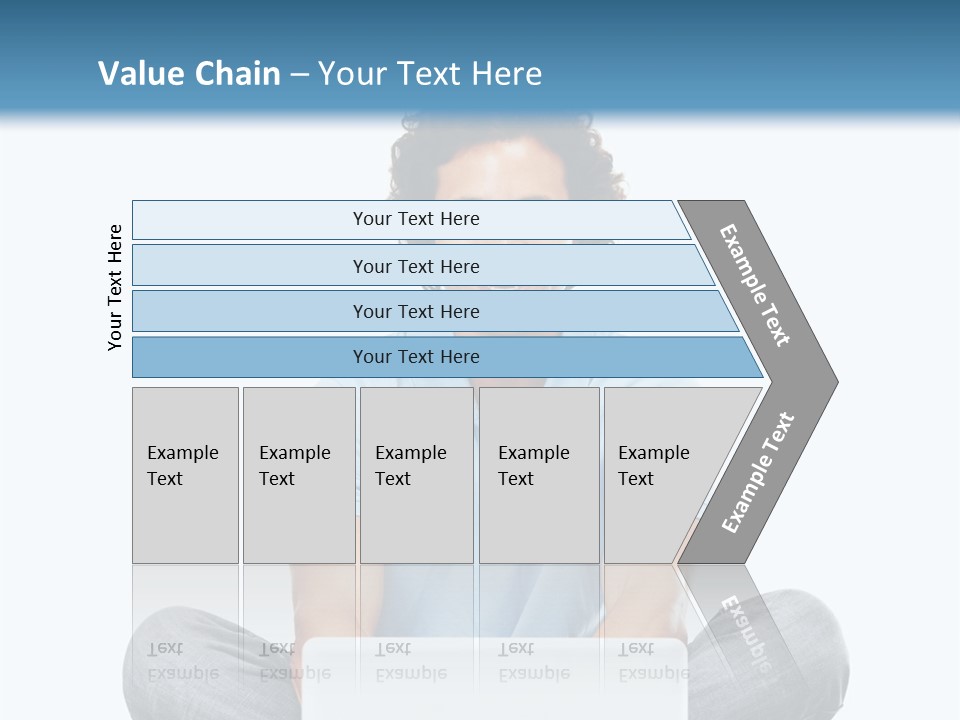 A Man Sitting On The Floor With A Laptop PowerPoint Template