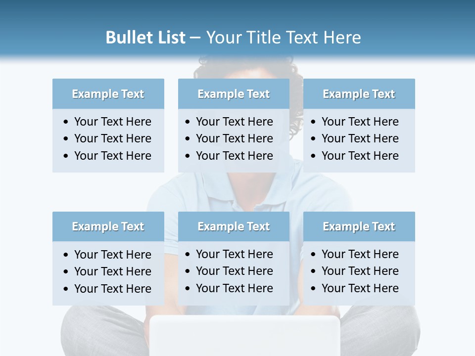 A Man Sitting On The Floor With A Laptop PowerPoint Template