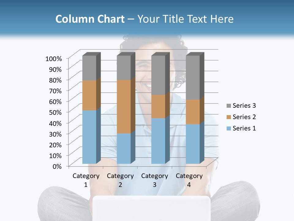 A Man Sitting On The Floor With A Laptop PowerPoint Template