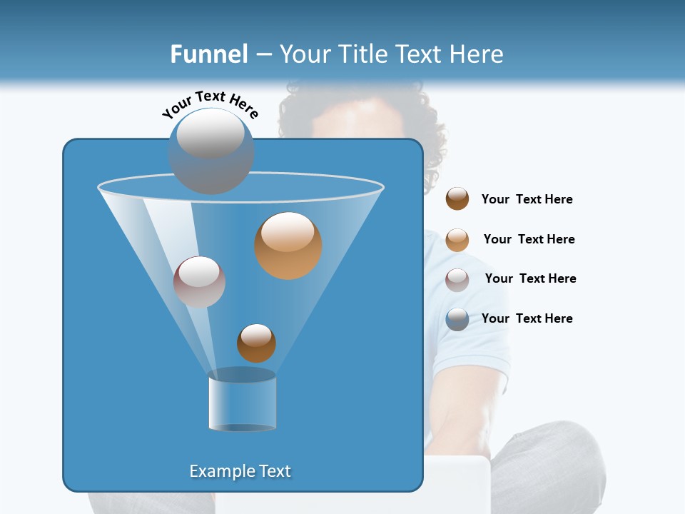 A Man Sitting On The Floor With A Laptop PowerPoint Template