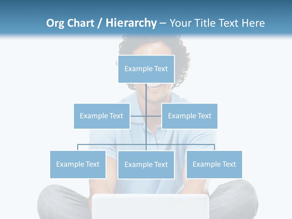 A Man Sitting On The Floor With A Laptop PowerPoint Template