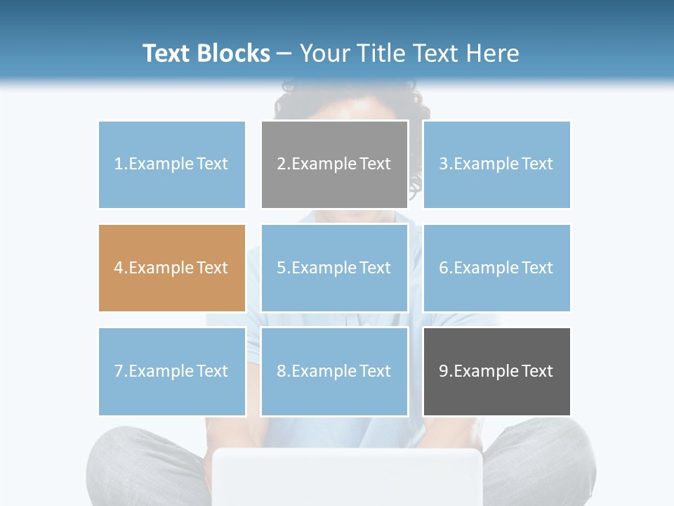 A Man Sitting On The Floor With A Laptop PowerPoint Template
