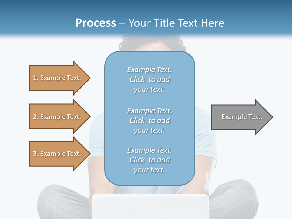 A Man Sitting On The Floor With A Laptop PowerPoint Template
