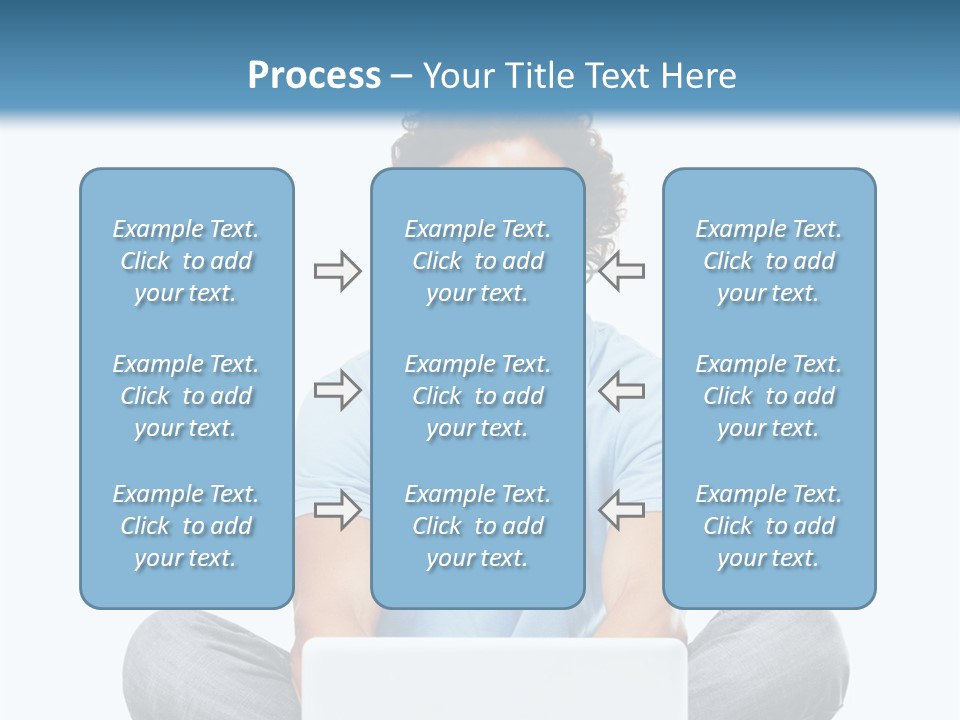 A Man Sitting On The Floor With A Laptop PowerPoint Template