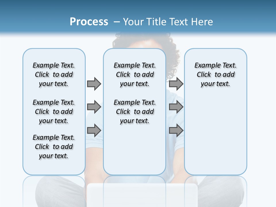 A Man Sitting On The Floor With A Laptop PowerPoint Template