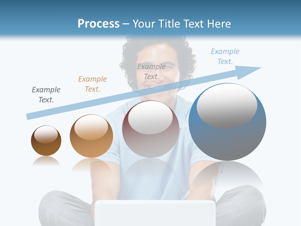 A Man Sitting On The Floor With A Laptop PowerPoint Template