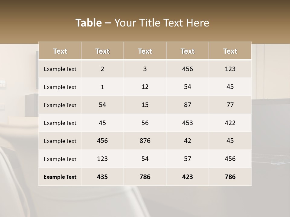 A Conference Table With A Laptop On It PowerPoint Template